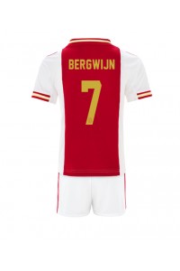 Fotbalové Dres Ajax Steven Bergwijn #7 Dětské Domácí Oblečení 2022-23 Krátký Rukáv (+ trenýrky)
